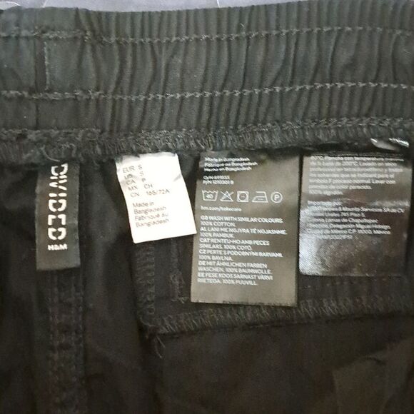 Divided black drawstring joggers size small - Picture 3 of 5